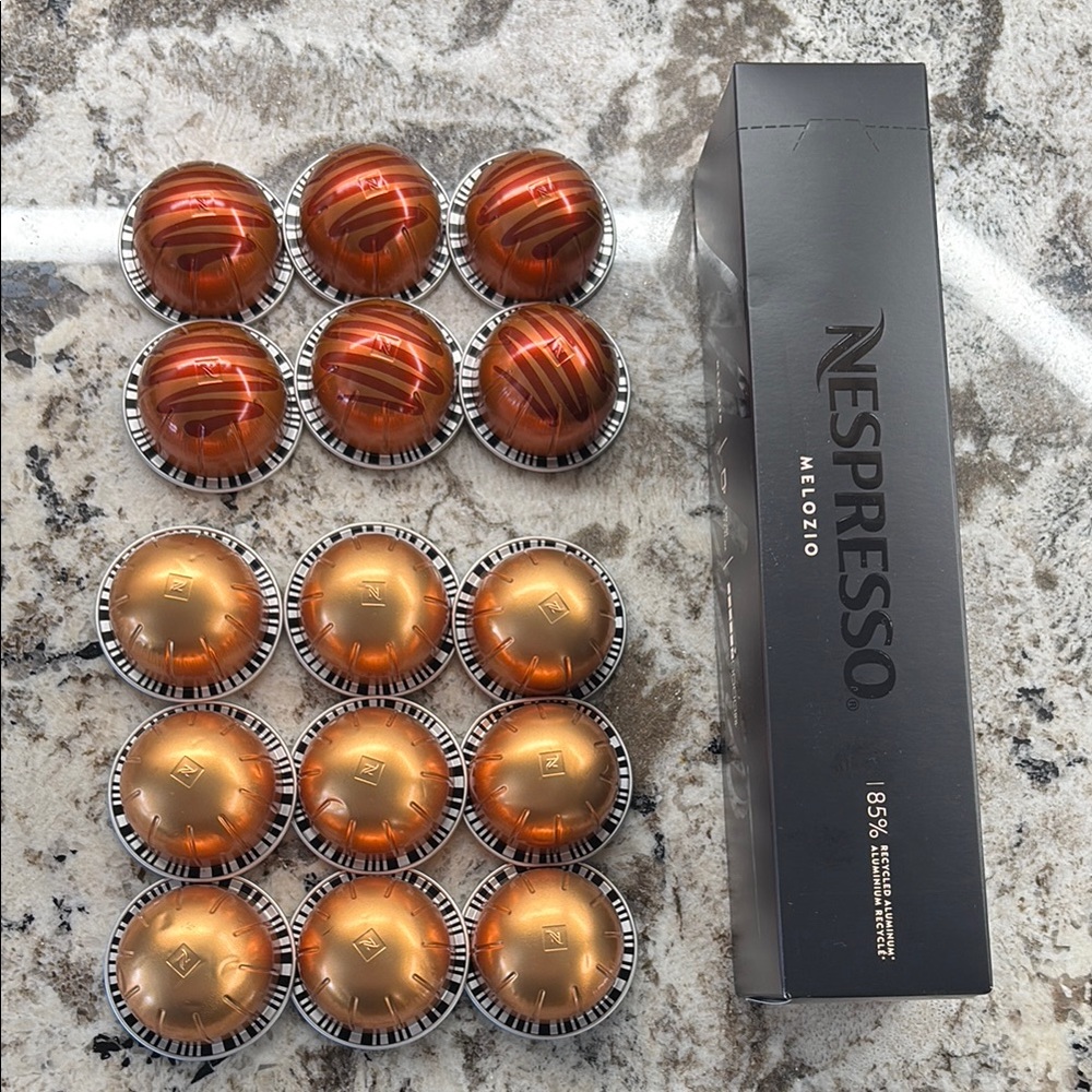 Nespresso Vertuo Coffee Capsules - Melozio and Hazelino muffin